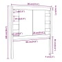 Cabecero de cama madera maciza de pino 96x4x100 cm de vidaXL, Cabeceros y pies de cama - Ref: Foro24-818750, Precio: 43,57 €,...