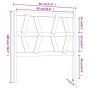 Cabecero de cama madera maciza de pino gris 96x4x100 cm de vidaXL, Cabeceros y pies de cama - Ref: Foro24-818602, Precio: 23,...