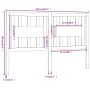 Cabecero madera maciza de pino gris 156x4x100 cm de vidaXL, Cabeceros y pies de cama - Ref: Foro24-818677, Precio: 35,54 €, D...
