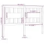 Cabecero madera maciza de pino gris 156x4x100 cm de vidaXL, Cabeceros y pies de cama - Ref: Foro24-818677, Precio: 35,54 €, D...