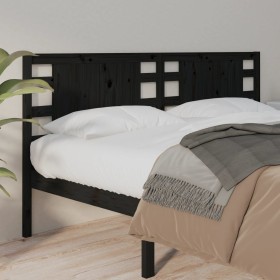 Cabecero madera maciza de pino negro 206x4x100 cm de vidaXL, Cabeceros y pies de cama - Ref: Foro24-818794, Precio: 55,22 €, ...
