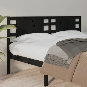 Cabecero madera maciza de pino negro 206x4x100 cm de vidaXL, Cabeceros y pies de cama - Ref: Foro24-818794, Precio: 49,21 €, ...