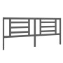 Cabecero de cama madera maciza de pino gris 206x4x100 cm de vidaXL, Cabeceros y pies de cama - Ref: Foro24-818842, Precio: 36...