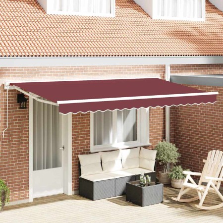 Toldo Retráctil Manual Burdeos 350 x 200 cm Poliéster y metal en Toldos | Comprar online en Foru.es