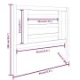 Solid gray pine wood bed headboard 96x4x100 cm by vidaXL, Headboards and footboards - Ref: Foro24-818802, Price: 23,98 €, Dis...