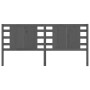 Cabecero madera maciza de pino gris 126x4x100 cm de vidaXL, Cabeceros y pies de cama - Ref: Foro24-818762, Precio: 32,80 €, D...