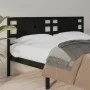 Bettkopfteil aus massivem schwarzem Kiefernholz, 146 x 4 x 100 cm von vidaXL, Kopf- und Fußteile - Ref: Foro24-818774, Preis:...