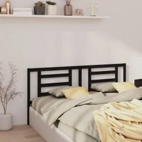 Cabecero de cama madera maciza de pino negro 166x4x100 cm de vidaXL, Cabeceros y pies de cama - Ref: Foro24-818834, Precio: 3...