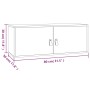 Armario de pared de madera maciza de pino blanco 80x30x30 cm de vidaXL, Estantes y estanterías - Ref: Foro24-818377, Precio: ...