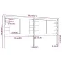 Cabecero madera maciza de pino gris 166x4x100 cm de vidaXL, Cabeceros y pies de cama - Ref: Foro24-818782, Precio: 66,62 €, D...