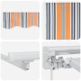 Toldo Retráctil Azul y Naranja 350 x 200 cm Poliéster y metal en Toldos | Comprar online en Foru.es