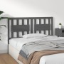 Cabecero de cama madera maciza de pino gris 125,5x4x100 cm de vidaXL, Cabeceros y pies de cama - Ref: Foro24-818562, Precio: ...