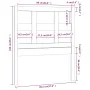 Solid white pine wood bed headboard 95.5x4x100 cm by vidaXL, Headboards and footboards - Ref: Foro24-818901, Price: 24,64 €, ...