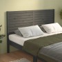 Cabecero de cama madera maciza de pino gris 126x4x100 cm de vidaXL, Cabeceros y pies de cama - Ref: Foro24-819012, Precio: 57...