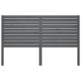 Cabecero de cama madera maciza de pino gris 126x4x100 cm de vidaXL, Cabeceros y pies de cama - Ref: Foro24-819012, Precio: 57...
