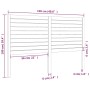 Cabecero de cama madera maciza de pino gris 126x4x100 cm de vidaXL, Cabeceros y pies de cama - Ref: Foro24-819012, Precio: 57...