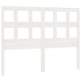 Cabecero de cama madera maciza de pino blanco 145,5x4x100 cm de vidaXL, Cabeceros y pies de cama - Ref: Foro24-818921, Precio...