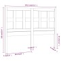 Cabecero de cama madera maciza de pino blanco 145,5x4x100 cm de vidaXL, Cabeceros y pies de cama - Ref: Foro24-818921, Precio...