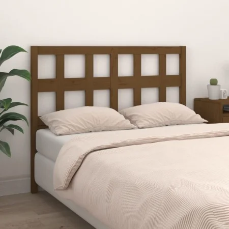Solid pine wood bed headboard honey brown 125.5x4x100 cm by vidaXL, Headboards and footboards - Ref: Foro24-818913, Price: 30...