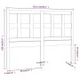 Bettkopfteil aus massivem Kiefernholz in Honigbraun, 125,5 x 4 x 100 cm von vidaXL, Kopf- und Fußteile - Ref: Foro24-818913, ...