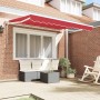 Toldo Retráctil Rojo 350 x 200 cm Poliéster y metal en Toldos | Comprar online en Foru.es