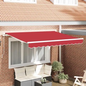 Toldo Retráctil Rojo 350 x 200 cm tela en Toldos | Comprar online en Foru.es