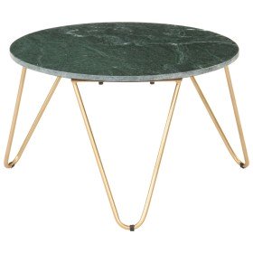 Mesa de centro piedra real textura de mármol verde 65x65x42 cm en Mesas de centro | Comprar online en Foru.es