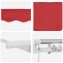 Toldo Retráctil Rojo 350 x 200 cm tela en Toldos | Comprar online en Foru.es
