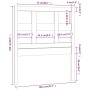 Cabecero de cama madera maciza de pino gris 80,5x4x100 cm de vidaXL, Cabeceros y pies de cama - Ref: Foro24-818897, Precio: 3...