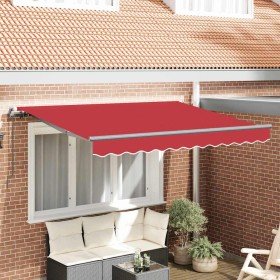Toldo Retráctil Rojo 350 x 200 cm tela en Toldos | Comprar online en Foru.es