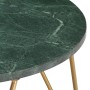 Mesa de centro piedra real textura de mármol verde 65x65x42 cm en Mesas de centro | Comprar online en Foru.es