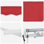 Toldo Retráctil Rojo 350 x 200 cm tela en Toldos | Comprar online en Foru.es