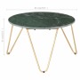 Mesa de centro piedra real textura de mármol verde 65x65x42 cm en Mesas de centro | Comprar online en Foru.es
