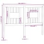 Cabecero madera maciza de pino blanco 146x4x100 cm de vidaXL, Cabeceros y pies de cama - Ref: Foro24-818671, Precio: 48,24 €,...