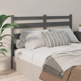 Solid gray pine wood bed headboard 186x4x100 cm by vidaXL, Headboards and footboards - Ref: Foro24-818437, Price: 55,22 €, Di...