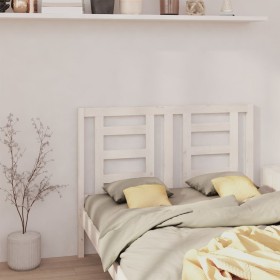 Cabecero de cama madera maciza de pino blanco 126x4x100 cm de vidaXL, Cabeceros y pies de cama - Ref: Foro24-818811, Precio: ...