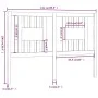 Cabecero madera maciza de pino gris 141x4x100 cm de vidaXL, Cabeceros y pies de cama - Ref: Foro24-818667, Precio: 57,93 €, D...