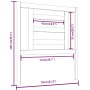 Cabecero de cama madera maciza de pino negro 81x4x100 cm de vidaXL, Cabeceros y pies de cama - Ref: Foro24-818799, Precio: 21...