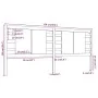 Kopfteil aus massivem honigbraunem Kiefernholz, 126 x 4 x 100 cm von vidaXL, Kopf- und Fußteile - Ref: Foro24-818763, Preis: ...