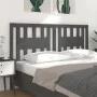Cabecero madera maciza de pino gris 186x4x100 cm de vidaXL, Cabeceros y pies de cama - Ref: Foro24-818687, Precio: 63,34 €, D...