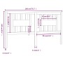 Cabecero madera maciza de pino gris 186x4x100 cm de vidaXL, Cabeceros y pies de cama - Ref: Foro24-818687, Precio: 64,36 €, D...