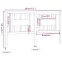 Cabecero madera maciza de pino gris 186x4x100 cm de vidaXL, Cabeceros y pies de cama - Ref: Foro24-818687, Precio: 63,34 €, D...