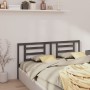 Cabecero de cama madera maciza de pino gris 156x4x100 cm de vidaXL, Cabeceros y pies de cama - Ref: Foro24-818827, Precio: 32...