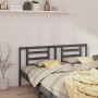 Cabecero de cama madera maciza de pino gris 156x4x100 cm de vidaXL, Cabeceros y pies de cama - Ref: Foro24-818827, Precio: 32...