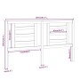 Cabecero de cama madera maciza de pino gris 156x4x100 cm de vidaXL, Cabeceros y pies de cama - Ref: Foro24-818827, Precio: 32...
