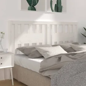 Solid white pine wood headboard 206x4x100 cm by vidaXL, Headboards and footboards - Ref: Foro24-818691, Price: 39,28 €, Disco...