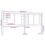 Cabecero madera maciza de pino blanco 206x4x100 cm de vidaXL, Cabeceros y pies de cama - Ref: Foro24-818791, Precio: 49,88 €,...