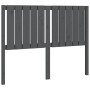Cabecero de cama madera maciza de pino gris 125,5x4x100 cm de vidaXL, Cabeceros y pies de cama - Ref: Foro24-818862, Precio: ...