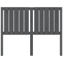 Cabecero de cama madera maciza de pino gris 125,5x4x100 cm de vidaXL, Cabeceros y pies de cama - Ref: Foro24-818862, Precio: ...