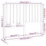 Bettkopfteil aus massivem grauem Kiefernholz, 125,5 x 4 x 100 cm von vidaXL, Kopf- und Fußteile - Ref: Foro24-818862, Preis: ...